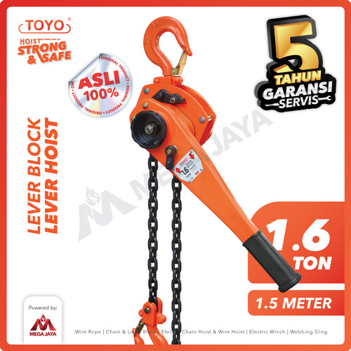 Lever Block / Lever Hoist 1.6 Ton x 1.5 Meter TOYO