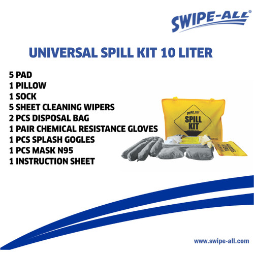 SWIPE-ALL Universal Spill Kit 10 Liter With Bag