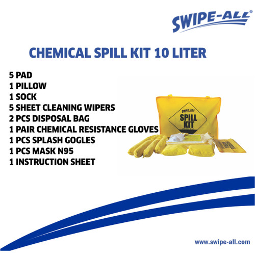 SWIPE-ALL Chemical Spill Kit 10 Liter With Bag