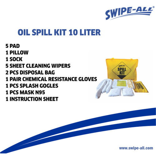 SWIPE-ALL Oil Spill Kit 10 Liter with Bag