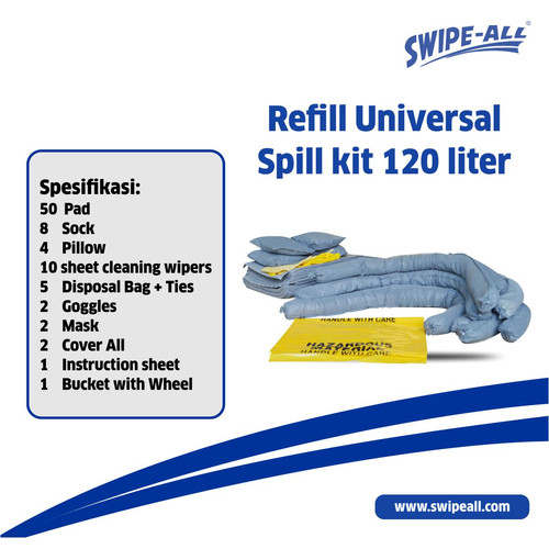 Refill Universal Spill kit 120 Liter Swipe all