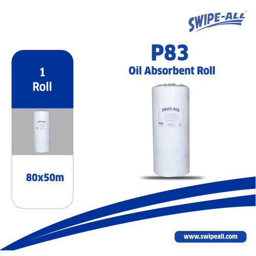 SWIPE-ALL Oil Absorbent Roll / Sorbent Roll 50 Meter Per Roll P83