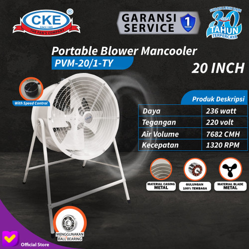 Portable Blower mancooler 20 Inch Axial Drum Fan Mancooler 20" 1320RPM