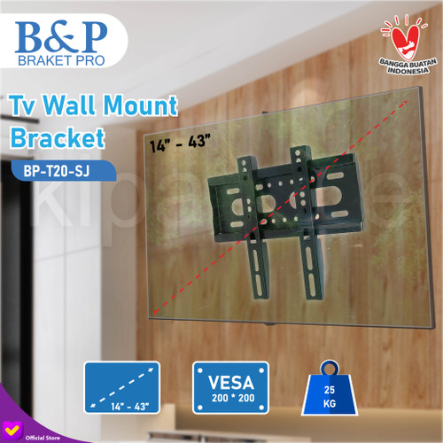 Bracket Braket TV LCD Fix 14 17 19 22 24 32 40 42 43 Inch Wall Mount