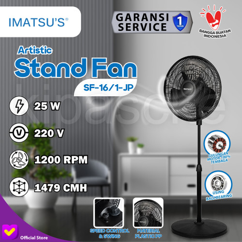 Stand Fan / Kipas Angin Tumpu / Kipas Angin Berdiri 16" Inch