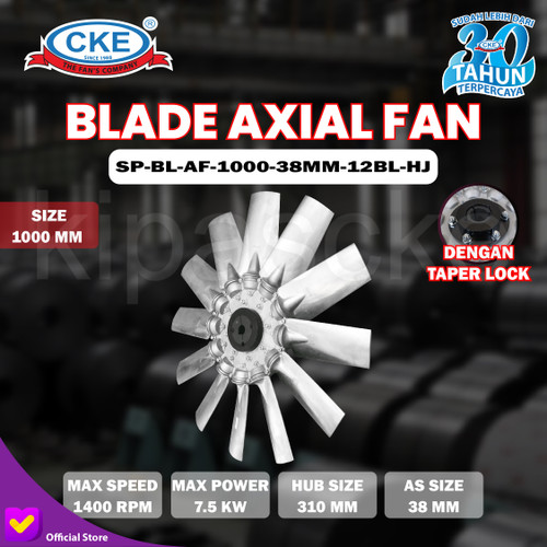 Baling / Blade Kipas Axial Fan 40" Inch With Taperlock as 38 / 42 mm