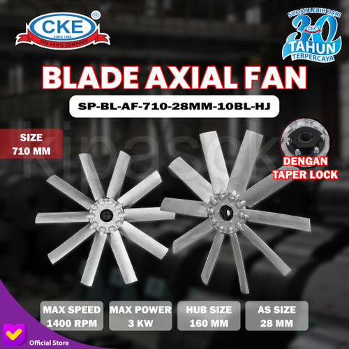 Baling / Blade Kipas Axial Fan 28" Inch With Taperlock as 28 mm