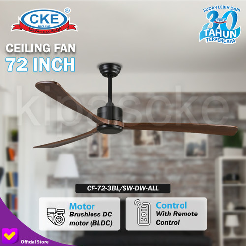 Ceiling Fan Kipas Angin Gantung Plafon 72 Inch Remote - Solid Wood