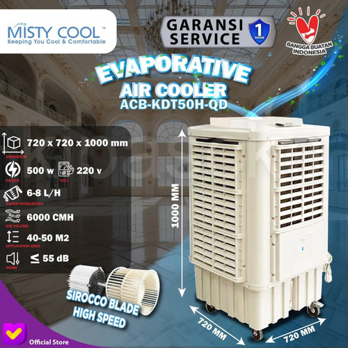 Evaporative Air Cooler Penyejuk Ruangan 50M² Blower Pendingin Ruangan