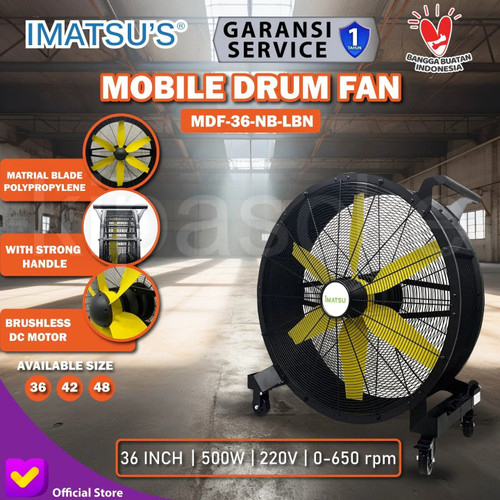 Mobile Drum Fan 36" 42" 48" Inch Portable Drum Blower Gudang Pabrik