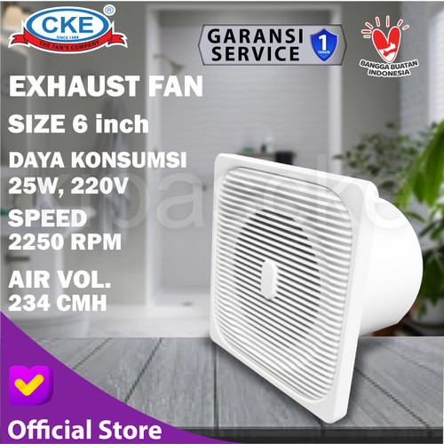 Exhaust Ceiling Fan Plafon 6 Inch Kipas Exhaust Dinding Duct Fan Rumah