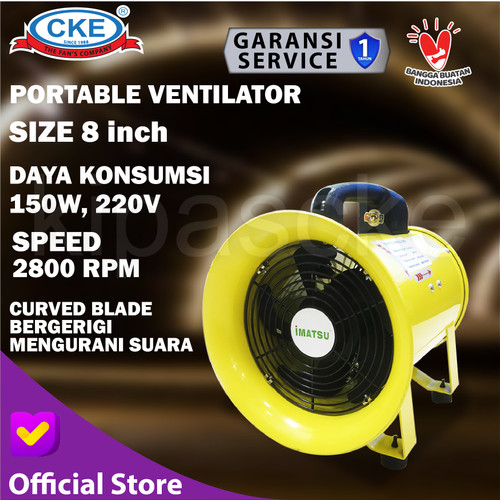 Portable Ventilator / Blower / Exhaust 8" Inch IMATSU Blower Industri