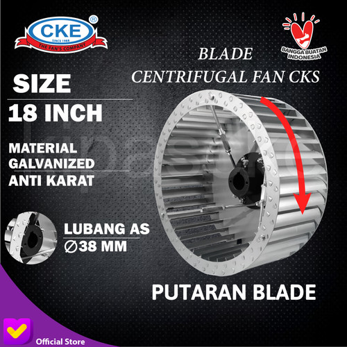 Blade Blower 18" Baling blower Centrifugal Fan Wheel sirocco (Kanan)