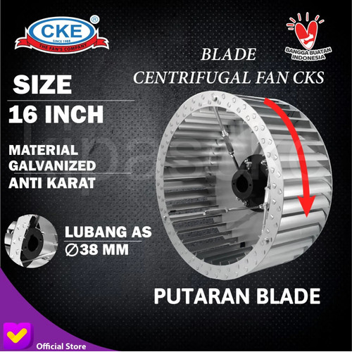 Blade Blower 16" Baling blower Centrifugal Fan Wheel sirocco (Kanan)