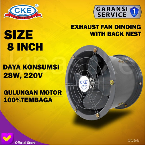 Drum Fan 8 Inch CKE Drum Blower Tabung Axial Drum Blower Gedung