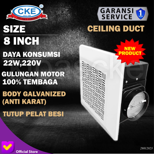 Exhaust Ceiling Sirocco Plafon Cerobong 8 Inch