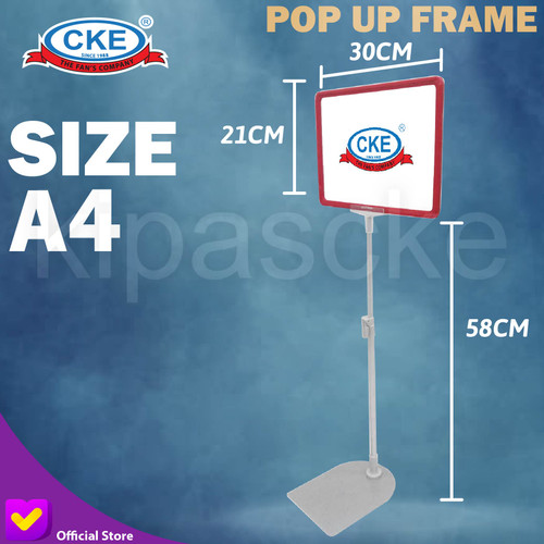 Stand Frame/Pop up Frame/ Frame Promosi Toko A4 Standing Display Harga