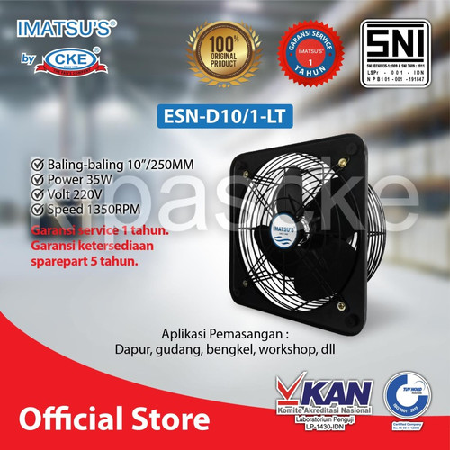 Kipas Angin Partisi Exhaust Fan Industri 10" Exhaust Dinding Wall