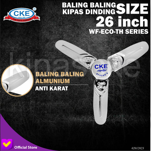 Wall Fan CKE WF-ECO-65-TH 26 Inch Kipas Angin Dinding Tembok - Blade