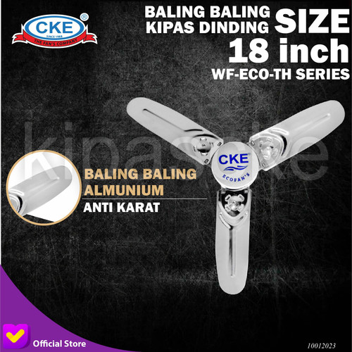 CKE Wall Fan WF-ECO-45-TH 18 Inch Kipas Angin Dinding Tembok - Blade