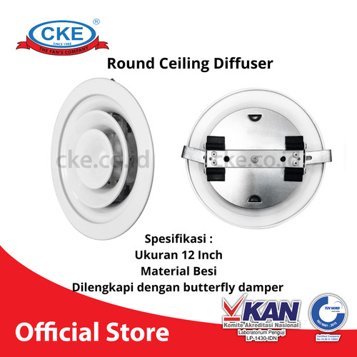 Round Diffuser 12' Round Ceiling Plafon Diffusser 12 Inch Besi