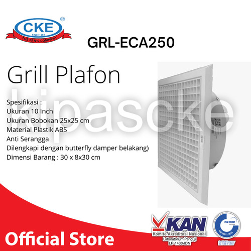 Grill Plafon Kotak 10 inch Diffuser Plafon Kotak 10 inch