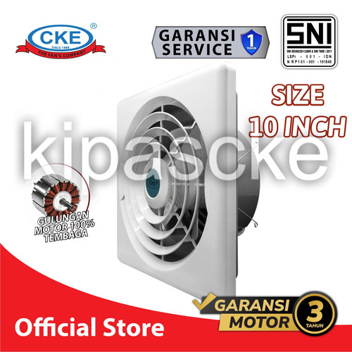 Hexos Exhaust Fan Plafon 10 inch Ceiling Exhaust Kamar Mandi CKE