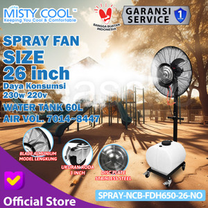 Kipas Angin Embun Air 26 Inches - 60 L / Curved Blade Spray Misty Fan