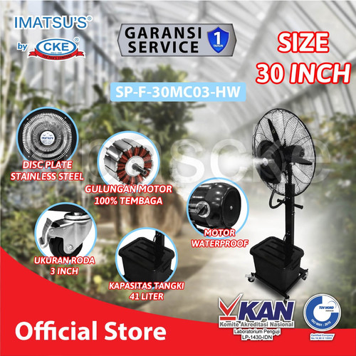 Kipas Angin Embun Air 30 Inches - 41 L / Waterproof Motor Misty Fan