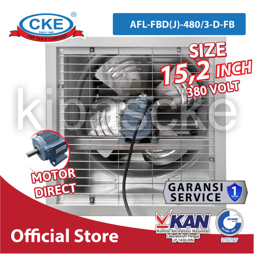 Kipas Kandang Ayam 15.2" 380 CKE AFL-FBD(J)-480/3-D-FB Blower Galvanis