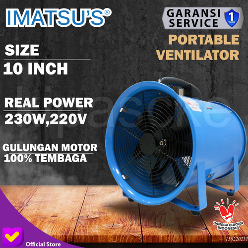 PORTABLE VENTILATOR IMATSU PV-SHT25-A1 10INCH 220V BLOWER HISAP