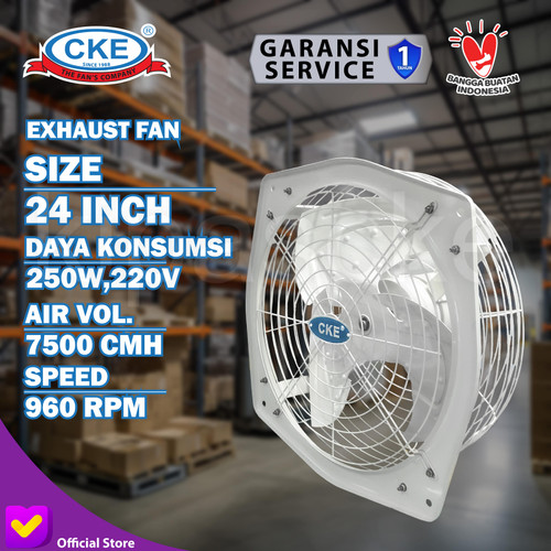 EXHAUST FAN LOW NOISE CKE EFL-EX24/1 24INCH EKSOS DINDING