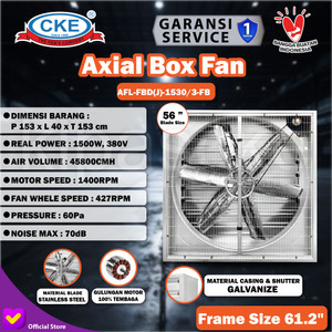 CKE Axial Box Fan AFL-FBD(J)-1530/3-FB 56 Inch