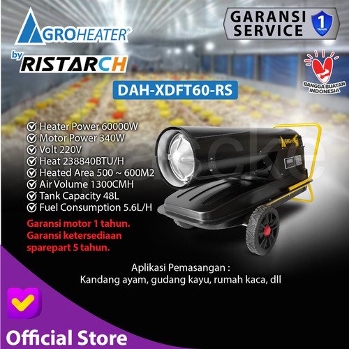 DIESEL AIR HEATER 220-240V, 60KW, 340W PEMANAS KANDANG AYAM