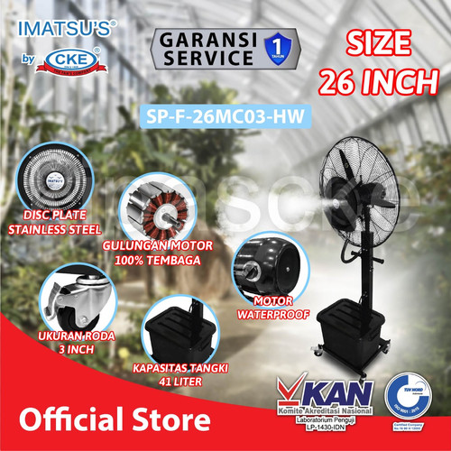 Kipas Angin Embun Air 26 Inches - 41 L / Waterproof Motor Misty Fan