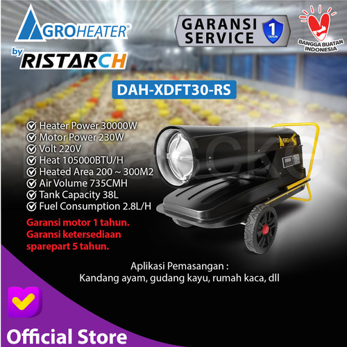 Heater Solar AGROHEATER 30 KW Pemanas Kandang Ayam Diesel Heater