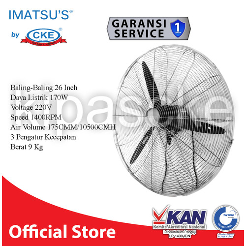 Wall Fan Imatsu WF-ECO-26-NH 26 Inch Kipas Angin Dinding Tembok Rumah