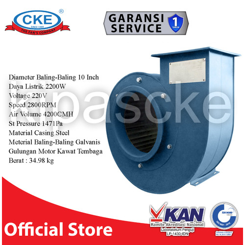 CKE Centrifugal Fan 10 Inch Blower Fan Keong Hisap Udara Kipas Blower