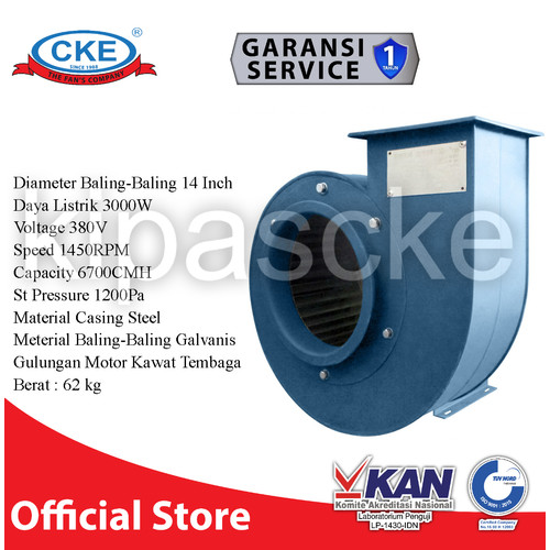 Centrifugal CKE CFS-DE35/3 380 VOLT Blower Fan Keong Hisap Udara