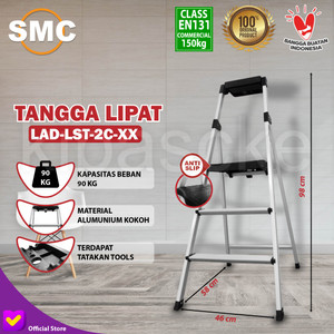 Ladder LAD-LST-2C-XX Tangga Lipat Aluminium Model Bangku 2 Step