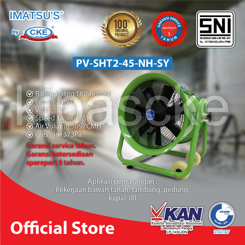 Imatsu Portable Ventilator PV-SHT2 18 Inch Ventilator Blower Eksos