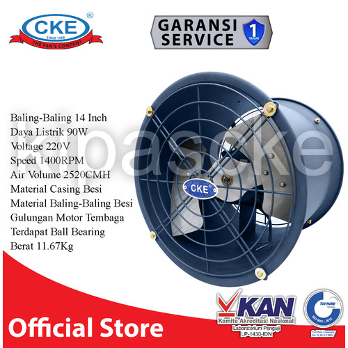 CKE Drum Fan DFL-14 14 Inch Blower Tabung Blower Gedung Eksos Drum