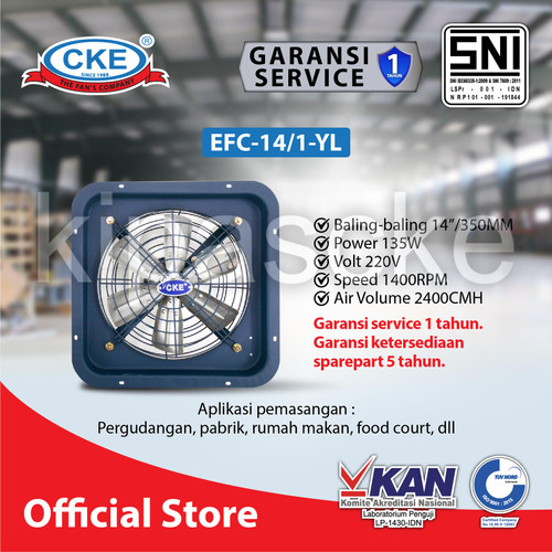 CKE Exhaust Fan EFC 14 Inch Exhaust Dinding Eksos Blower Gedung