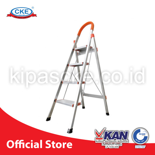 Ladder Tangga Lipat KMH0304 4 Step Silver 1.4 Meter Aluminium Engsel