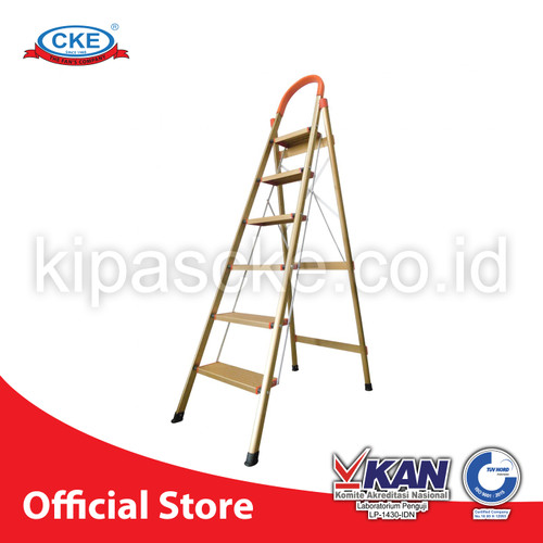 Ladder Tangga Lipat KMH0306K 6 Step Gold Bentuk A 1.9 Meter Aluminium