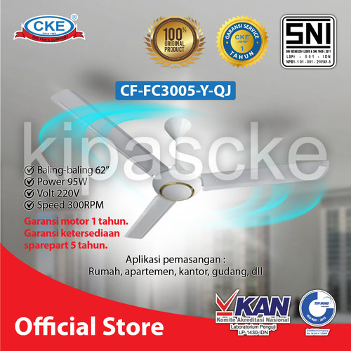 CKE Ceiling Fan 62 Inch Kipas Angin Gantung Plafon Rumah Sejuk Dingin