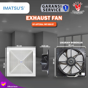 Exhaust Fan Imatsu With Ball Bearing 14 Inch Rumah Toilet Dapur Eksos