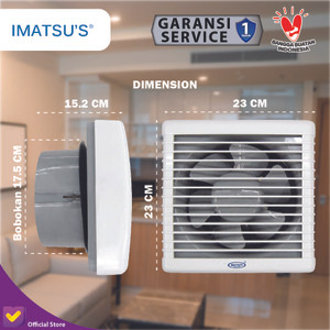 Exhaust Fan Imatsu APB15DK With Ball Bearing & LED 6 Inch Rumah Eksos