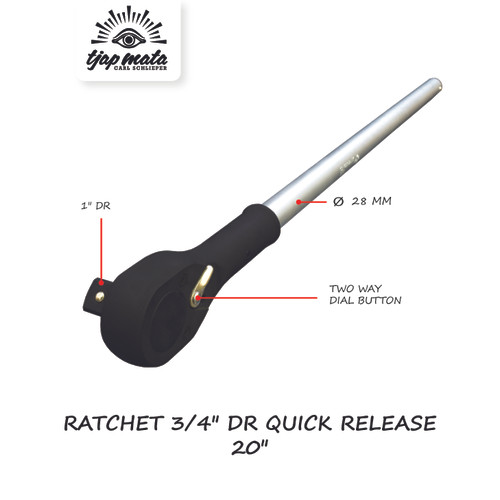 TJAP MATA / CAP MATA Gagang Kunci Sok Rachet / Ratchet 1" DR - 32"