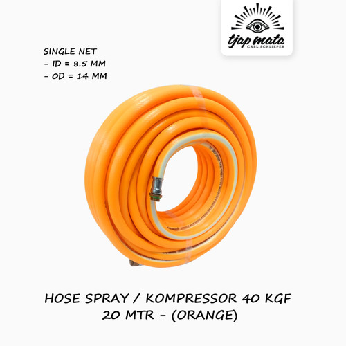 TJAP MATA / CAP MATA Selang Angin/Kompressor (Orange) 8.5X14 MM - 20 M